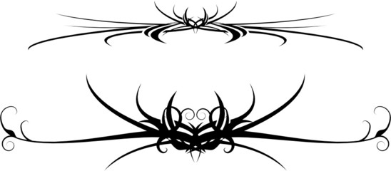 gothic inspired tattoo style logo in black and white