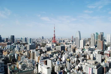 Fototapeten Tokyo skyline and mount fuji © Michael Boeck