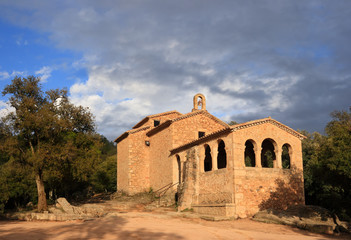 Fototapeta premium Mare de Deu de Farners chapel (Catalonia, Spain)