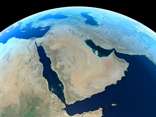 The MIddle East as seen from space