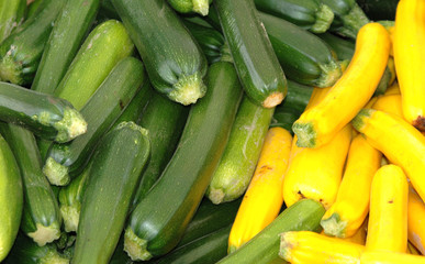 Squash at a produce market.