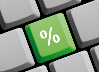 Prozentzeichen auf Computer Tastatur