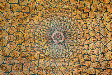 fragment of carpet with floral ornament