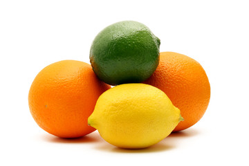 Citrus fruit isolated on white background