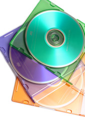 colored dvd compact discs