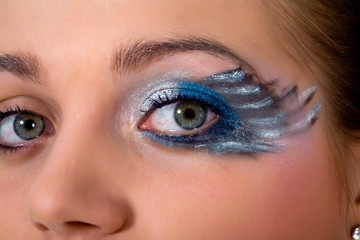 Obraz premium face-art butterfly paint