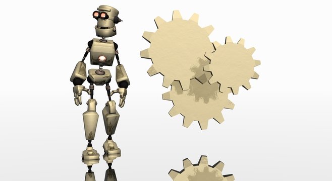 robot and logo