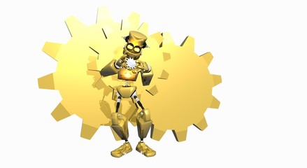 gold robot