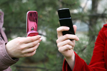 phones in hands