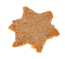 Cake, cookie star shape, isolated