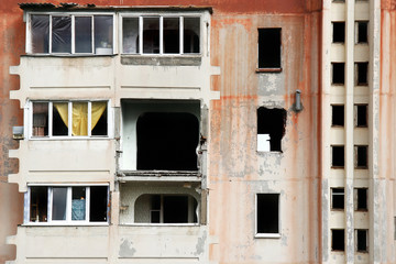 ruins of bombed building