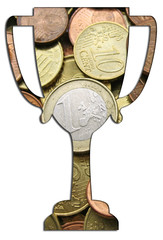 Pokal aus Münzen