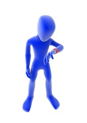 Looking at Wristwatch