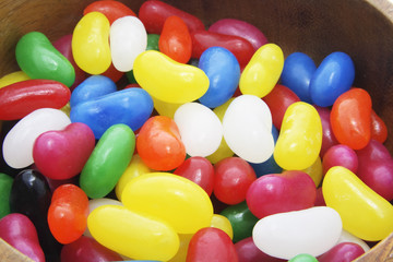 Fototapeta na wymiar Jelly Beans in Bowl
