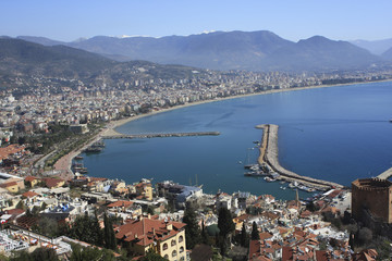 320 High view of Alanya bay