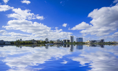 Fototapeta premium View of quay wharf embankment Yekaterinburg City
