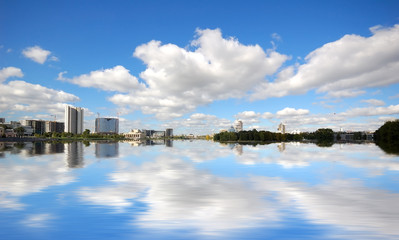 Obraz premium View of quay wharf embankment Yekaterinburg City