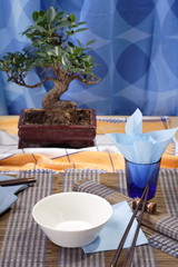 Asian style decorated table