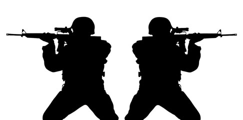 Riflemens silhouettes
