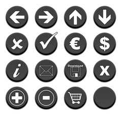 E-Commerce Icon Set Nero