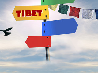 tibet series - tibetan flags