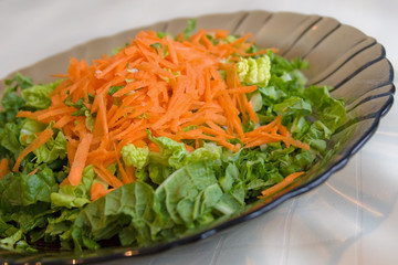 a close-up of fresh spring salad