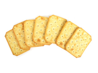 Crackers isolated on white background
