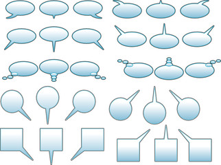Blue Gradient Speech Bubbles