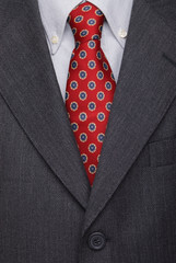 Suit and tie, male business attire