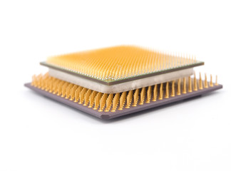 CPU isolated on white