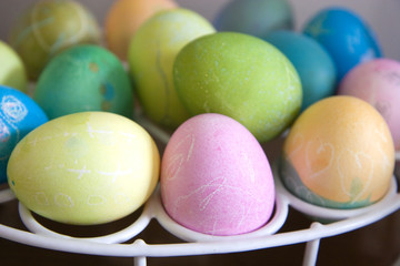 Obraz na płótnie Canvas Colored Easter Eggs