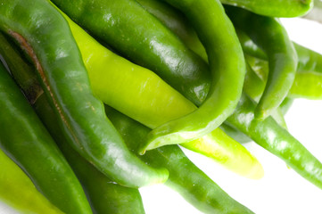 green burning pepper. isolated