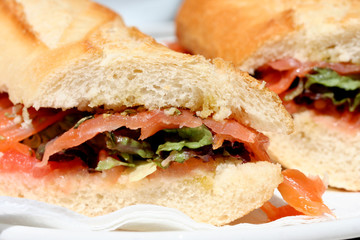 Lachsbaguette