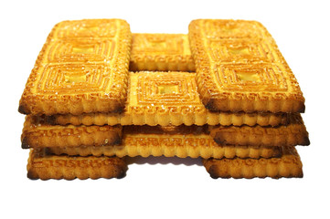 Sweet cookies of the rectangular form