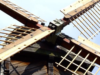 Holzflügel einer Mühle