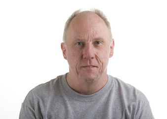 Obraz premium Old Guy in Grey T-Shirt