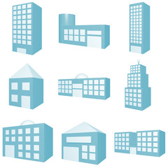 Fototapeta premium Real Estate Buildings Property Set