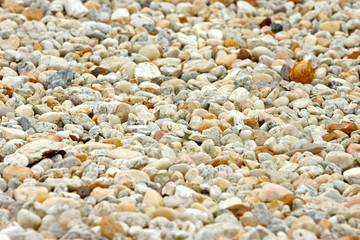 Colored rock pile