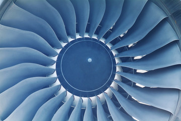 Detail of jet engine