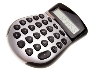 Calculator isolated over white background