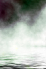 nubarrones en el mar