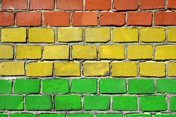 rasta flag on brick wall