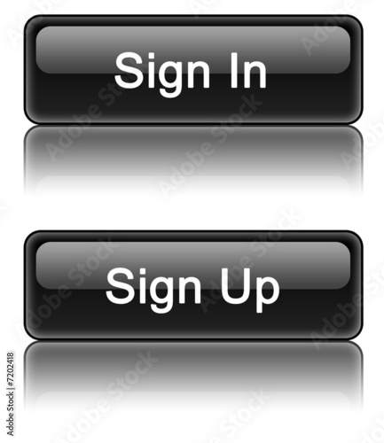 "Black web 2.0 Sign In / Sign up buttons" Stock photo and royalty-free ...