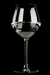 verre de vin en noir & blanc