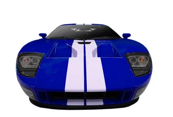 Gordijnen blue american sports car © Zachvw