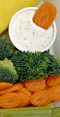 Carrots, Celery, Broccoli, and Dip