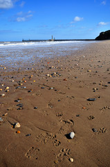 Pebbly Whitby beach