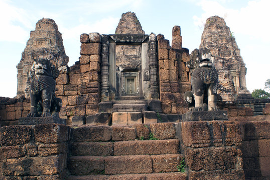 Temple with lions