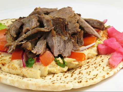 Shawarma Beef With Hummus