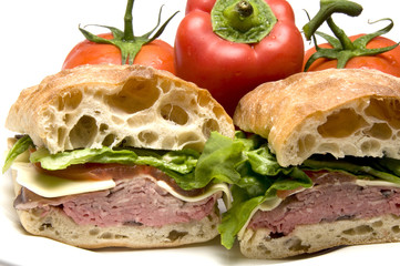 roast beef boursin cheese ciabatta bread sandwich